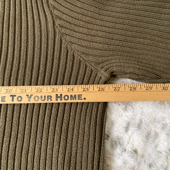 Vintage EDDIE BAUER Sweater 100% Cotton Olive Green Size Mens XL Pullover - Picture 7 of 7